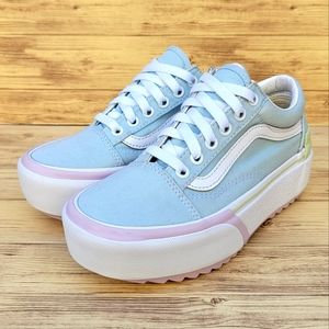 Vans Old Skool Stacked platform shoes pastel women size 5
